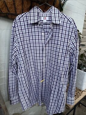 Cutter & Buck Mens Medium Long Sleeve Button Down Shirt Cotton/Polyester Med.